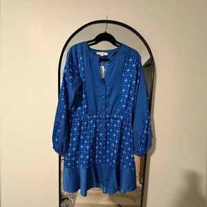 LOFT Blue Print Dress